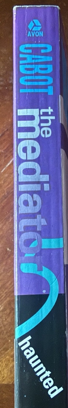 Spine of Haunted by Meg Cabot, Book 5 in The Mediator series.