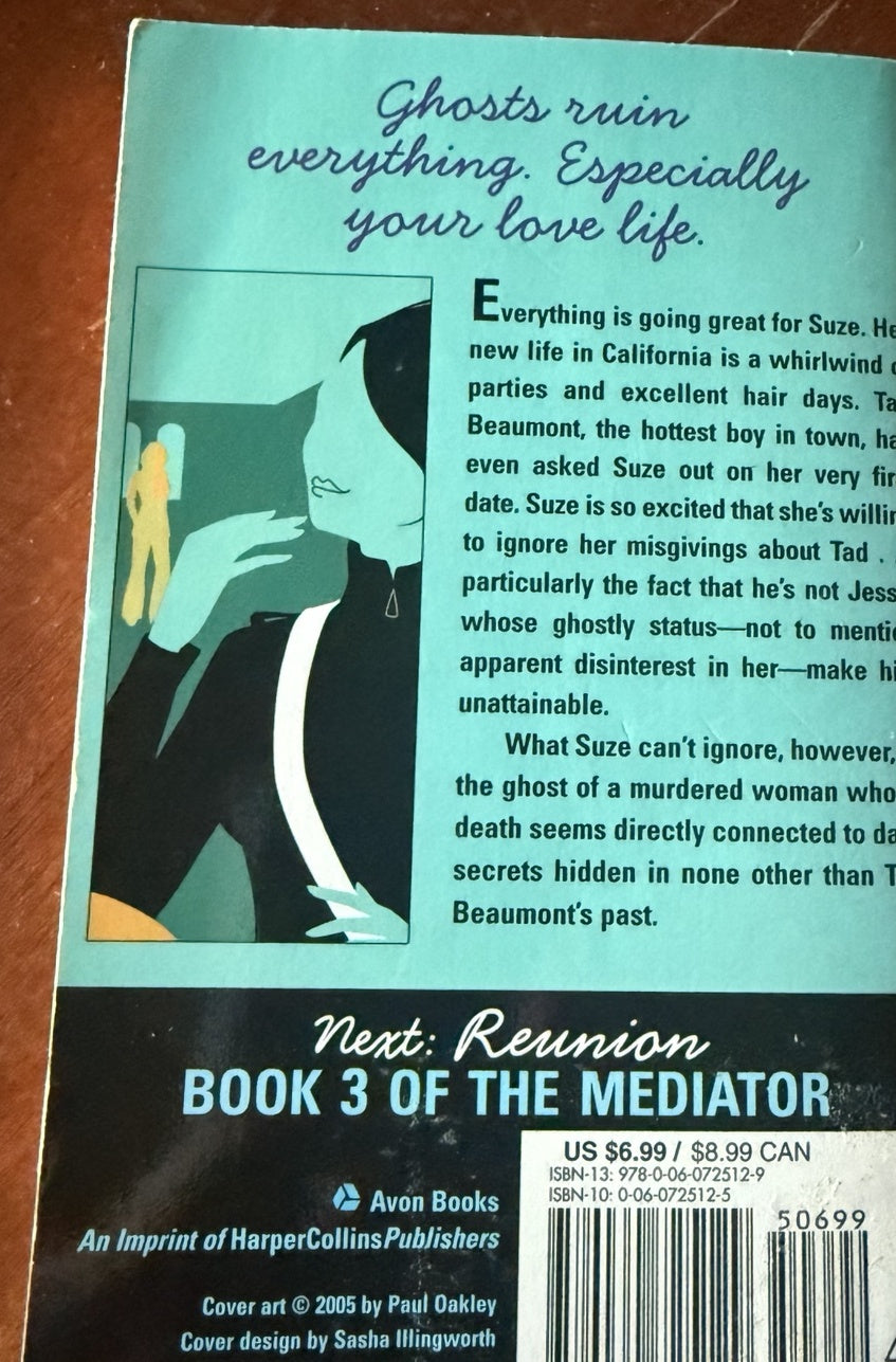 Back cover of The Ninth Key by Meg Cabot, with the story description and publisher information
