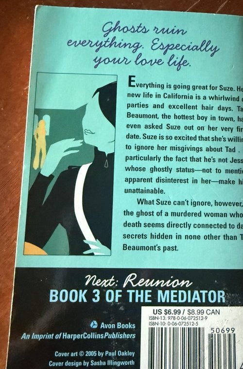 Back cover of The Ninth Key by Meg Cabot, with the story description and publisher information
