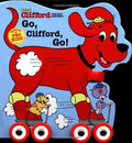 Clifford Go, Clifford, Go interactive board book cover with rolling wheels - very good condition toddler book