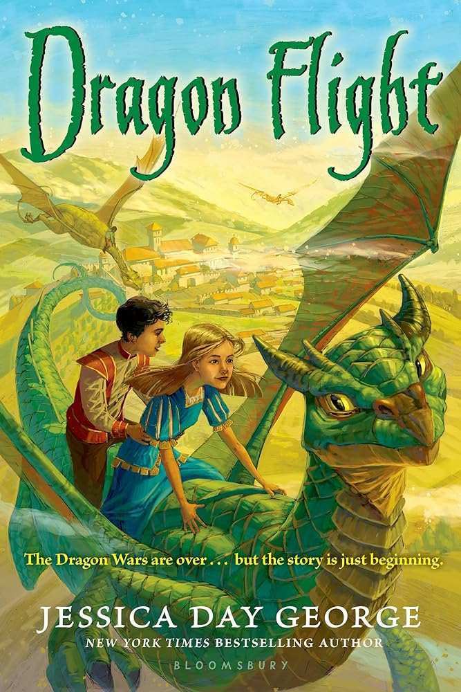 Dragon Flight teen fantasy book cover by Jessica Day George - used Dragon Slippers series paperback in good condition