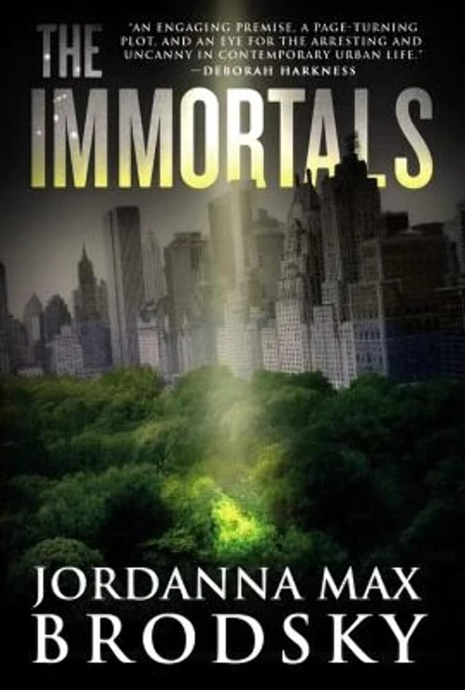 The Immortals book cover by Jordanna Max Brodsky - urban fantasy novel featuring Greek mythology and modern Manhattan setting